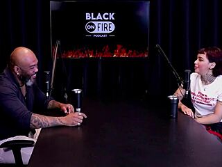 Annie Clementine Flaunts Vampire Canines in Sheer Red Recording Intense Sessions with Couples and Soft Guy Followers