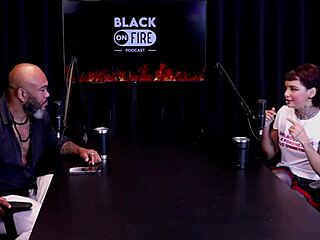 Annie Clementine Flaunts Vampire Canines in Sheer Red Recording Intense Sessions with Couples and Soft Guy Followers