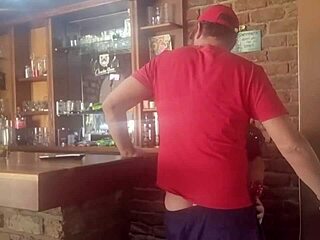 Oh my god, this brunette MILF in dress moans so loud getting fucked doggystyle!