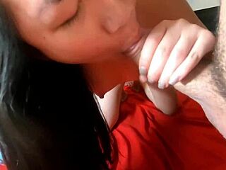 uh, she was tired but that didnt stop her from ridin my cock and swallowin, ya know, in 4k homemade