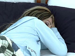 Drunk brunette and blonde lesbians lick wet pussies with toys after cafe coffee