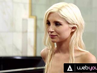 Upset Carter Cruise gets aroused catching petite Piper Perri masturbating in compilation scenes