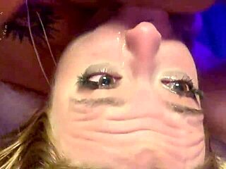 Extreme hard POV face fucking with deepthroat and throatpie cumshot