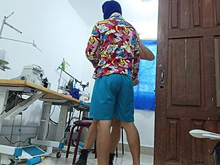 Whore Tempts Boyfriend for Work Fuck, Even with Boss