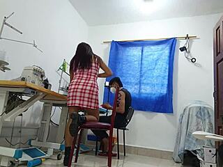 Whore Tempts Boyfriend for Work Fuck, Even with Boss