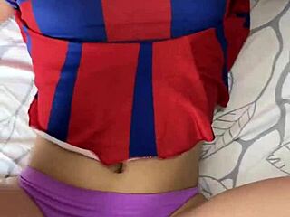 i'm a hot cheerleader with big ass taking two cocks in wild anal group session