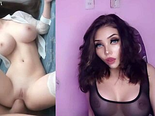 I enjoy watching a busty Korean woman in costumes and lingerie experiencing intense sensations
