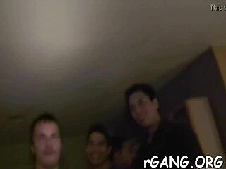 Oh Man! Guys Gangbang Cute Chicks Hard At The Night Club Party!