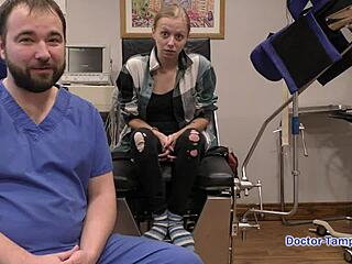 Dr. Tampa, is this Ava Siren's first gyno exam with gloves and spreading?