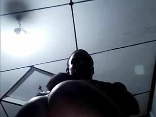 Skinny African Teen Deepthroats with Sloppy Big Ass Blowjob