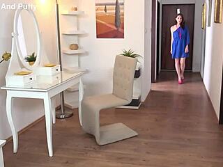 Hey, check out brunette Chanel Kiss reaching orgasm with her vibrator in close-up solo action