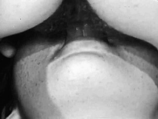 Vintage lesbians dive into group pussy eating in retro style.