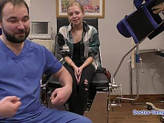 Dr. Tampa, is this Ava Siren's first gyno exam with gloves and spreading?