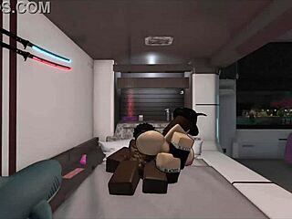 the submissive slut loves that big black cock in roblox condo