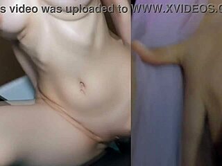 Cute Korean girl enjoys big toy in solo session