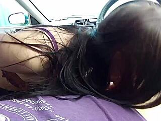 18 Year Old Student Girl Gives Deep Blowjob In Car After Class