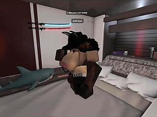 the submissive slut loves that big black cock in roblox condo