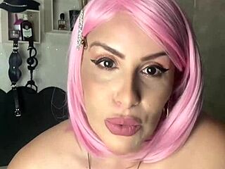 Guiding your handjob while I masturbate all pink and fragrant with my wet pussy as curvy Brazilian milf