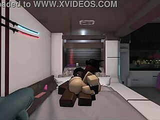 the submissive slut loves that big black cock in roblox condo