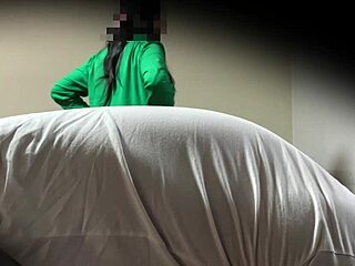 Imagine what unfolds under the skirt as athletic Latina secretary bends over in office upskirt voyeur scene