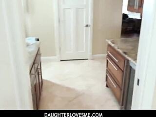 horny big ass teen raven reign craves her daddy's cock when mom's gone pov!