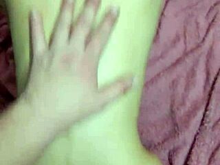 Old Man Licks and Fucks Petite Teen's Tight Wet Pussy with Condom Until Cum Inside