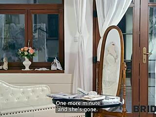 Oh Wow! Gorgeous Naughty Young Bride Jumps On Big Dick While Groom Waits!