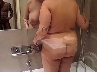 Rosina Gags On Tony's Thick Dick During Steamy Bathroom Blowjob