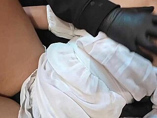 Dialogic-provocative sentence asking why lustful step brother fucked me hard and stretched my big pussy with creampie