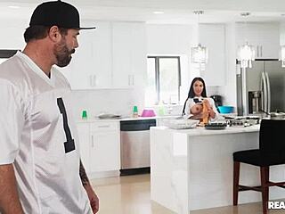 Athletic Brunette Gets Fucked In Bathroom With Blowjob Cumshot