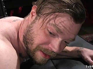 i ride his gagged face dick hard