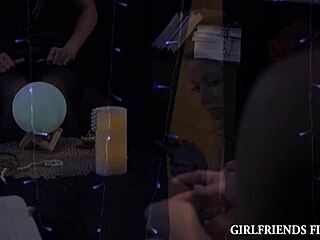 Busty brunette babe hooks up with an experienced blonde girlfriend for intense kissing, pussy licking, 69 action, and nonstop orgasms all night long