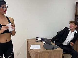 Petrovakathx Pounds Wet Pussy In Doggystyle And Missionary With Boss In Rough Bedroom Quickie