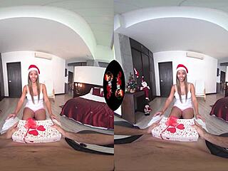 vrlatina offers festive enjoyment with a snug young woman in reality setting