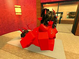 demon girl seduces with oiled body monster sex in sauna