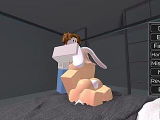 Adorable Blonde Bunny Plays Game Before Big Ass Fuck