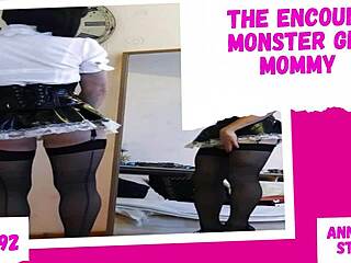 Alien monster mommy rol teases with huge anal toys closeup