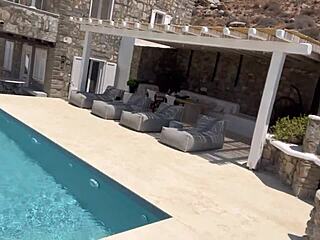 brazilian amateur flies to greece for hot doggystyle fuck