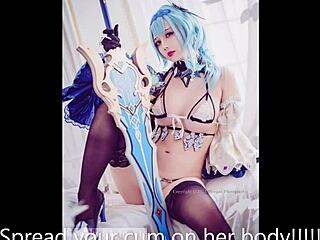 Rinka Okita's Horny Cosplay Heels Jerk Off Challenge Game Part 1!