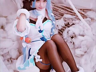 Rinka Okita's Horny Cosplay Heels Jerk Off Challenge Game Part 1!