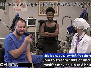 Tanned Nurse Patient Hitachi Vibrator Orgasm Gaping Pussy Closeup