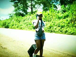 Sexy African Student Drips Wet Pussy Exposed