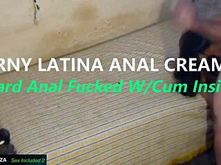 My horny latina gets intense anal creampie pounding till she explodes