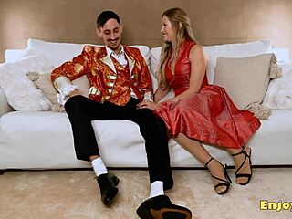 Blonde Cutie Worships Cock with Shaved Pussy Oral and Titty Fuck!