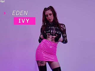 Eden ivy teases then takes dripping creampie in rough ride