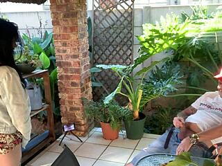 Hot couple mutual masturbation outdoors upskirt closeup