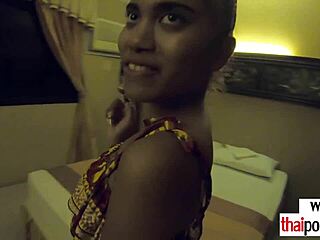 Petite Asian Cherry Teases Relaxing on Huge White Cock?