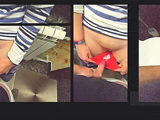 stranger fills my panties with cum in restaurant toilet again