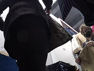 hey, spy that gorgeous pantyhose ass under her skirt?