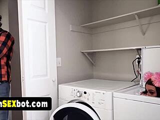 skinny nikki fishnets surprise pops with tight taboo fuck